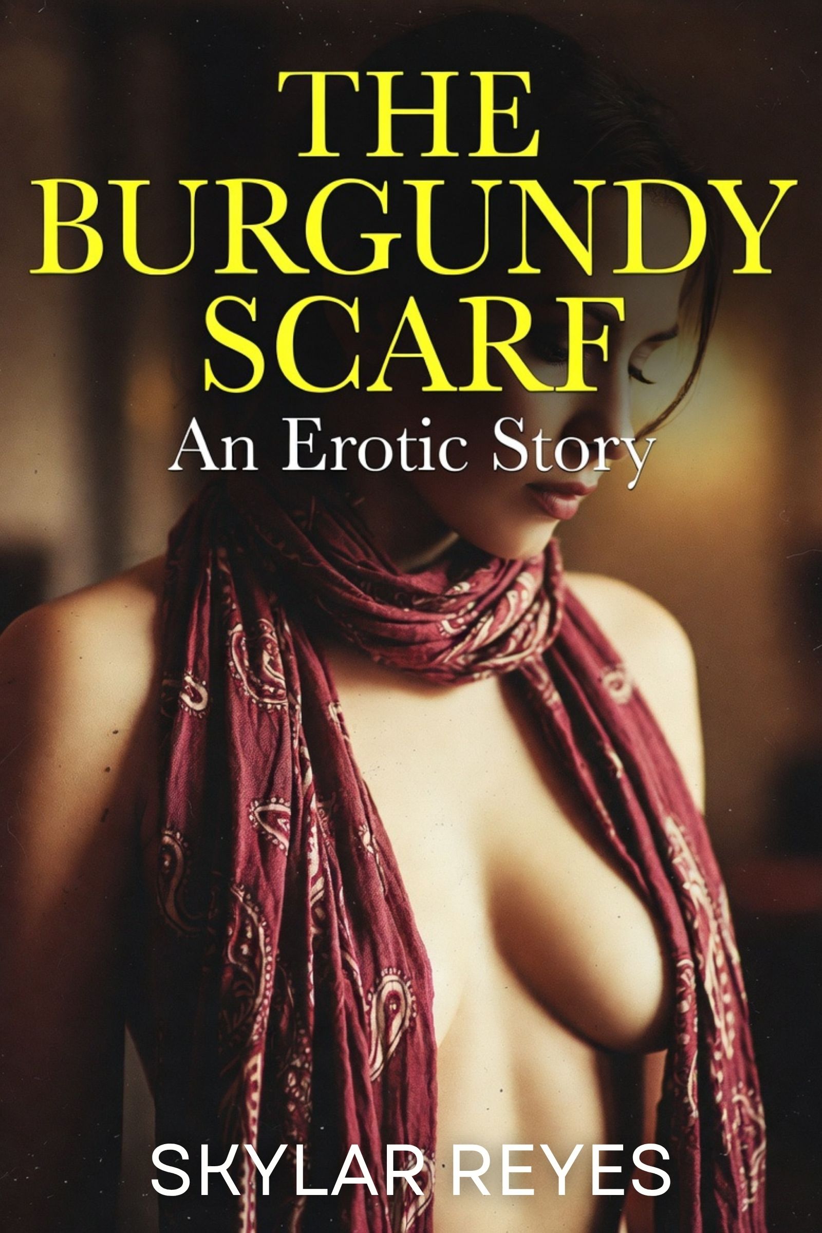 The Burgundy Scarf book cover — a standalone literary erotica novel by Skylar Reyes set in Atlanta